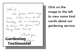 Gardening Testimonial